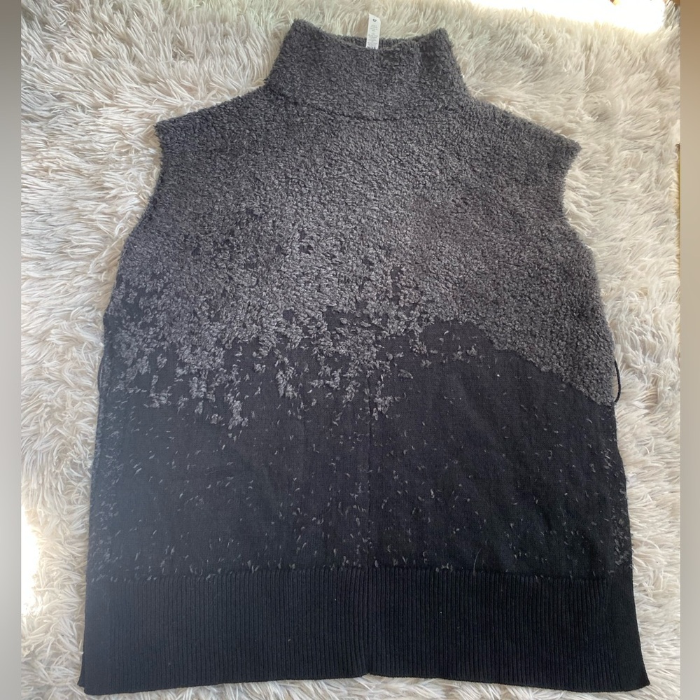 Lululemon Wool Ombre Knit Textured Tunic Sweater Poncho Women’s 6 SM